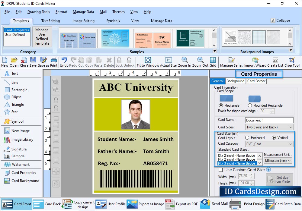 Student ID Cards Designing Software