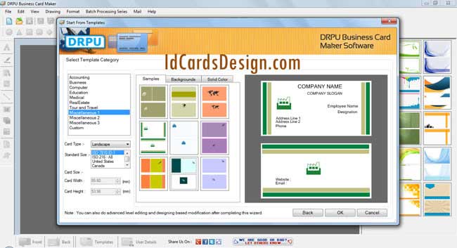 Business Card Designing screenshot