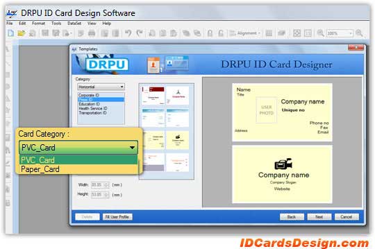 ID CardsDesign Software screenshot