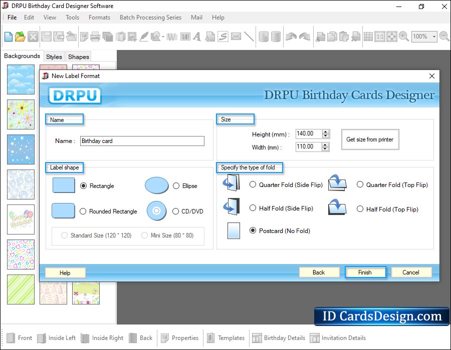 Specify Label Properties