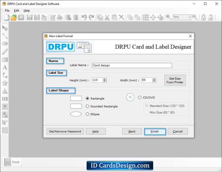 Specify Label Properties