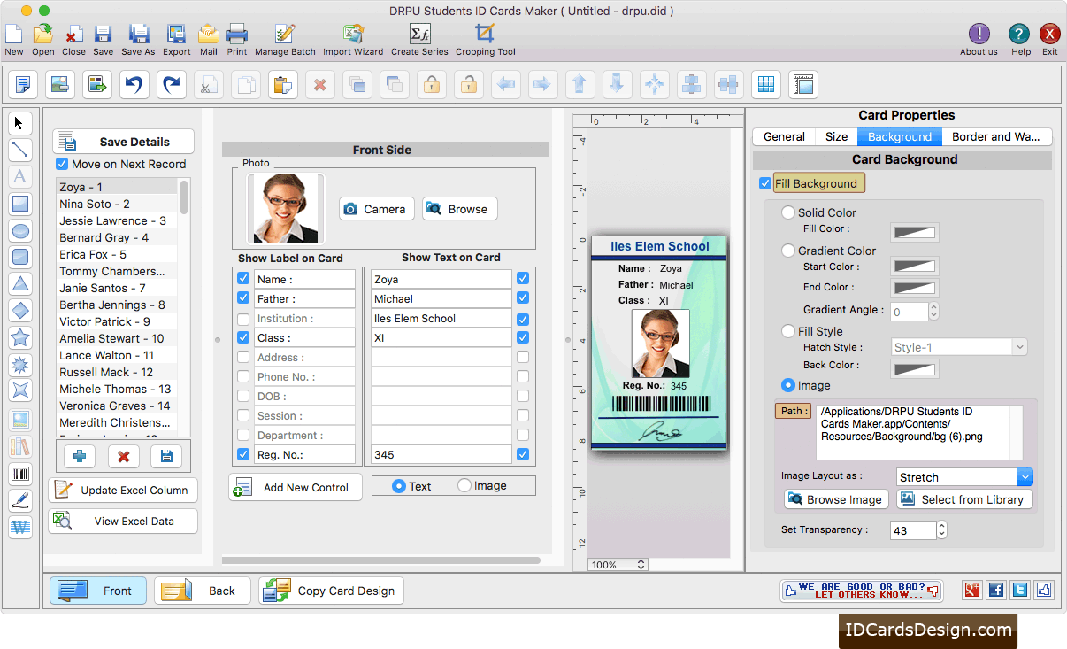 Students ID Cards Maker for Mac